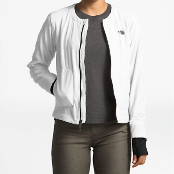 The North Face Jackets & Blazers - The North Face Mountain Sweatshirt Collarless Full Zip Jacket Small white
